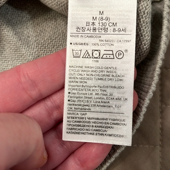 GAP Kids Gray Collared Sweater Dress/ NWT/MED - Picture 9 of 12